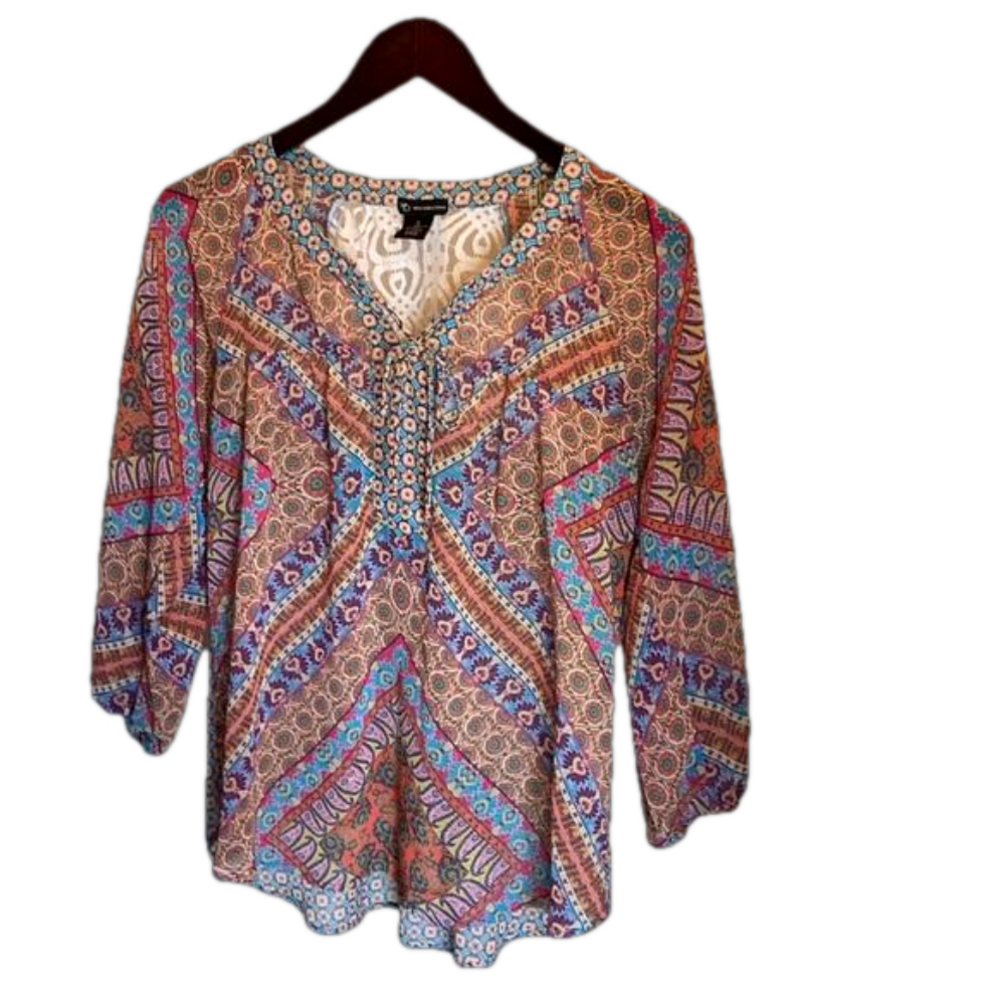 Ladies New Directions top with Lace panel back size S